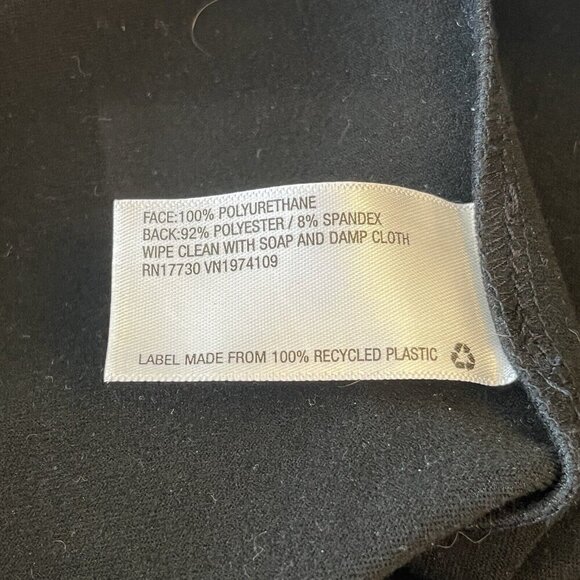 Wild Fable S Black Faux Leather High Rise Flare Slit Pants Goth Biker Costume - Picture 13 of 14